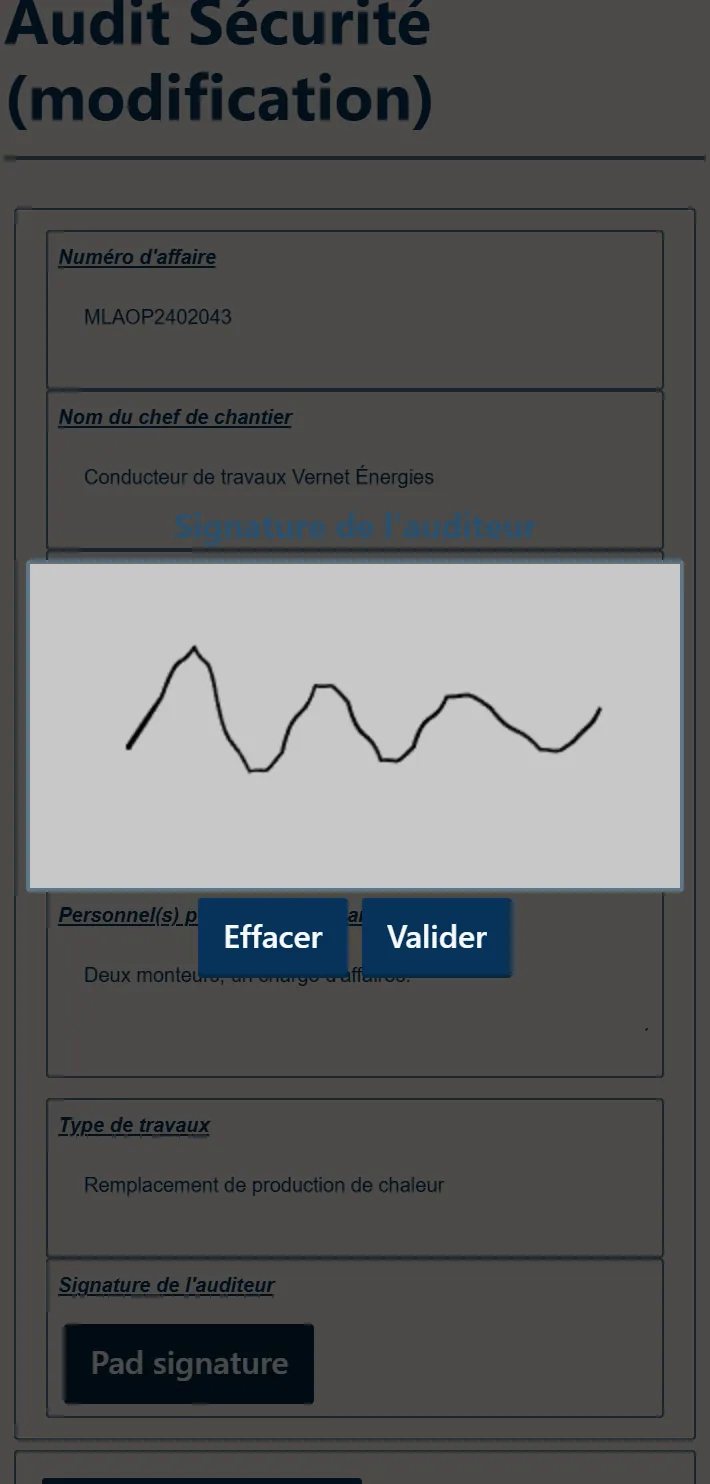 La signature au doigt, sur le téléphone