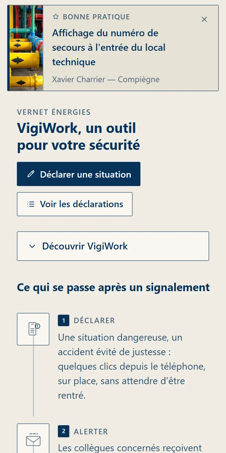 La mise en avant sur la page d'accueil de l'outil